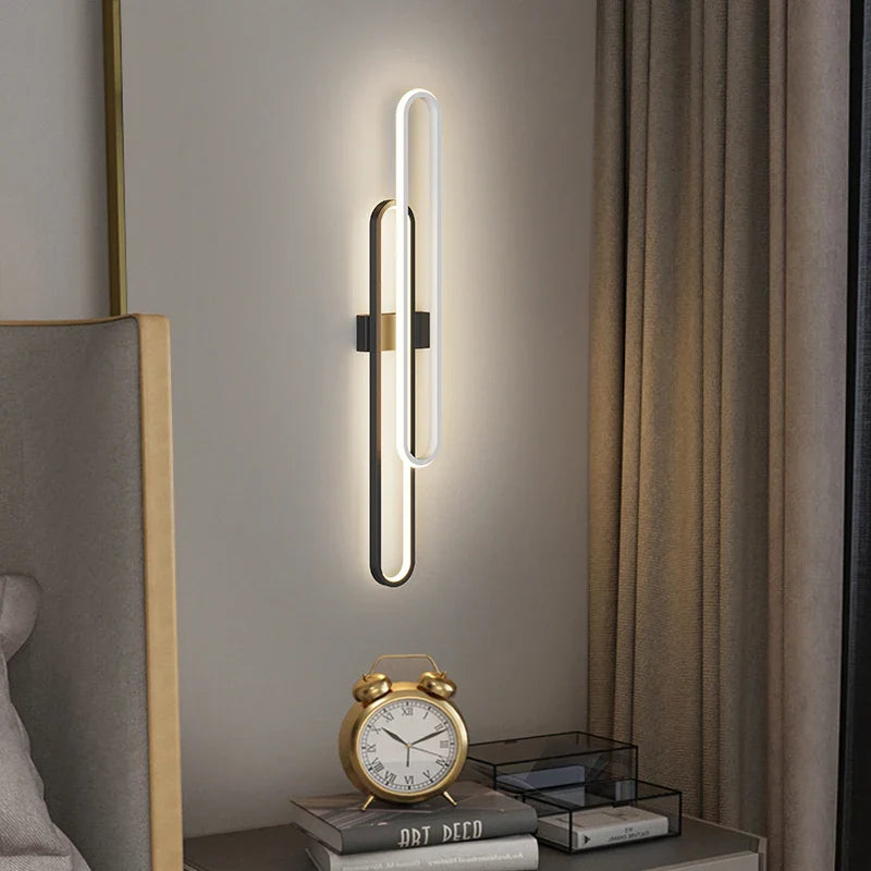 Afralia™ LED Wall Lights for TV Background Bedroom Sconce - Nordic Style Indoor Lighting