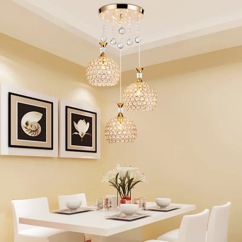 Afralia™ Crystal Gold Ceiling Chandelier | Modern LED Luxury Lighting for Hall