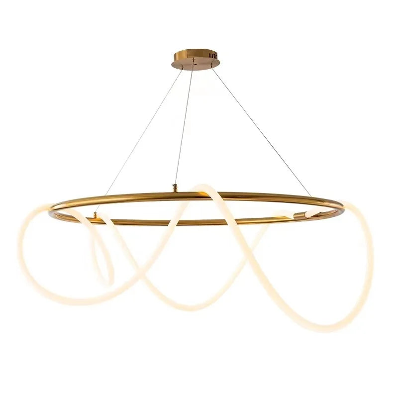 Afralia™ Minimalist Tube Chandelier for Dining - Musical Artistic Design