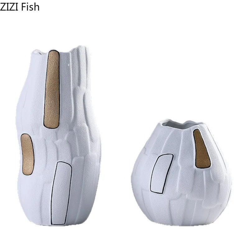 Afralia™ Modern Ceramic Vase Plant Pot for Table Decoration and Floral Arrangement