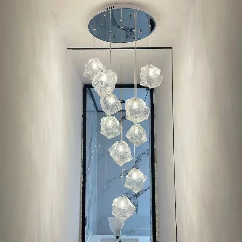 Afralia™ Cube Chandelier Pendant Lights for Restaurant Loft Stairwell Bedroom Art Décor