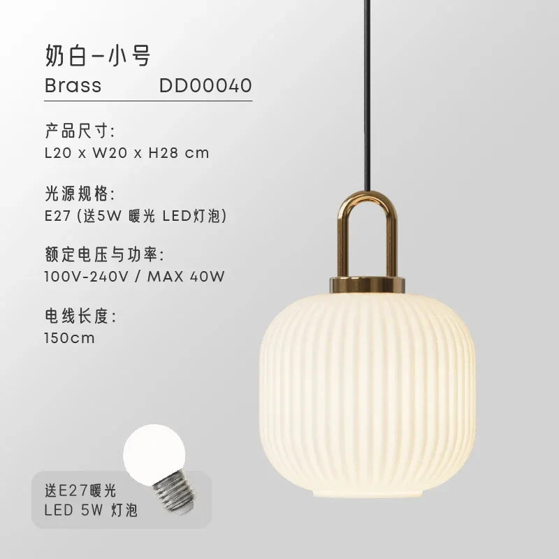 Afralia™ Glass Pendant Lights LED E27 Retro Luxury Hanging Fixtures for Dining Room
