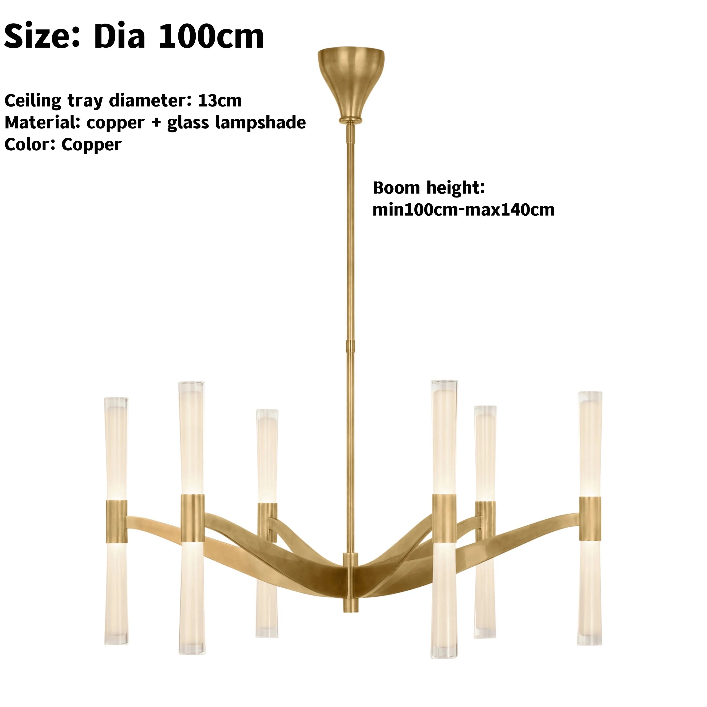 Afralia™ LED Brass Glass Chandelier | Modern Luxury Dining Room Ceiling Light