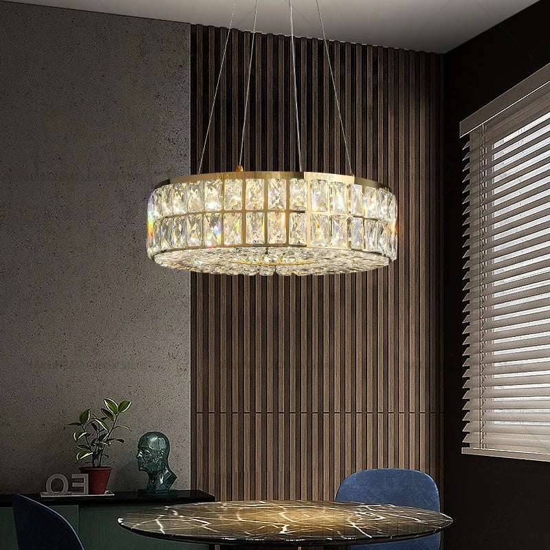 Afralia™ Crystal Chandelier: Modern Luxury Lighting for Living Room, Restaurant, and Villa