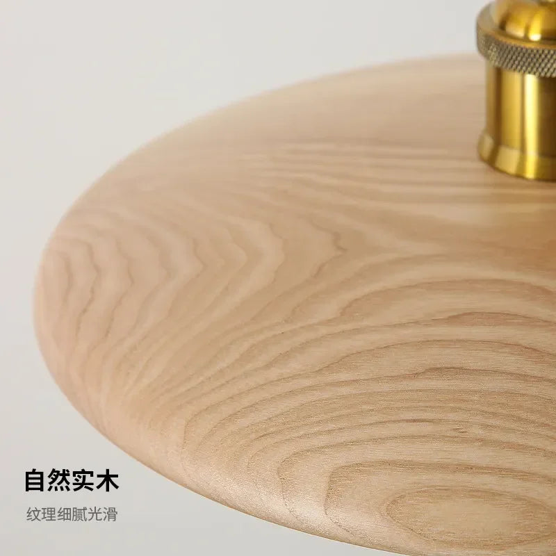 Afralia™ Retro Nordic Wood Pendant Light Chandelier for Kitchen and Dining Room