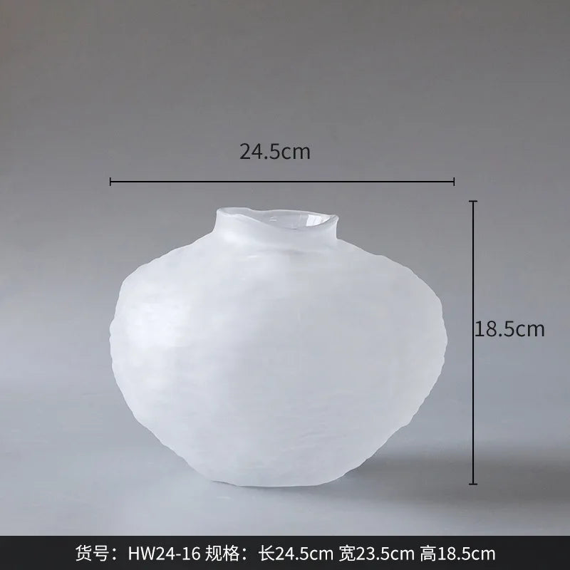 Afralia™ Glass Pleats Vase for Hydroponics and Flower Arrangement