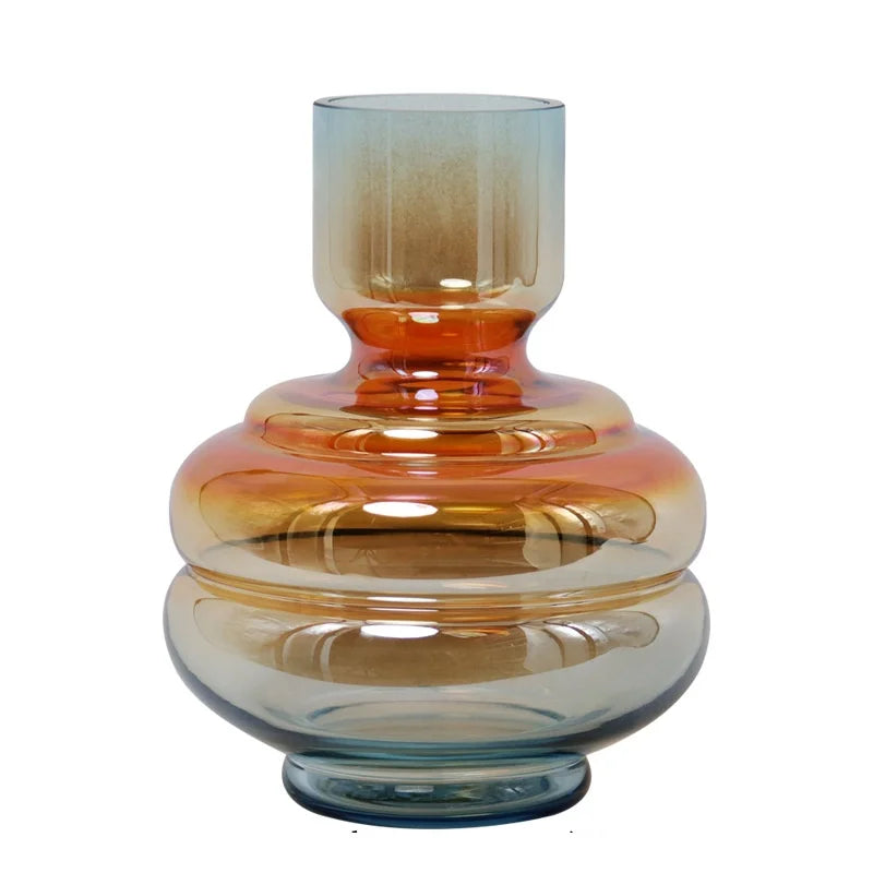 Afralia™ Gradient Glass Vase for Stylish Flower Arrangements and Home Decor