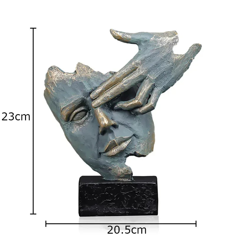 Afralia™ Creative Thinker Modern Sculpture Decor Ornament for Desk and Room Aesthetics