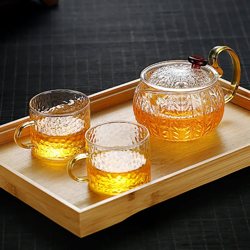 Afralia™ Glass Teapot Infuser Gaiwan Puer Japanese Tea Pot Kitchen Accessories