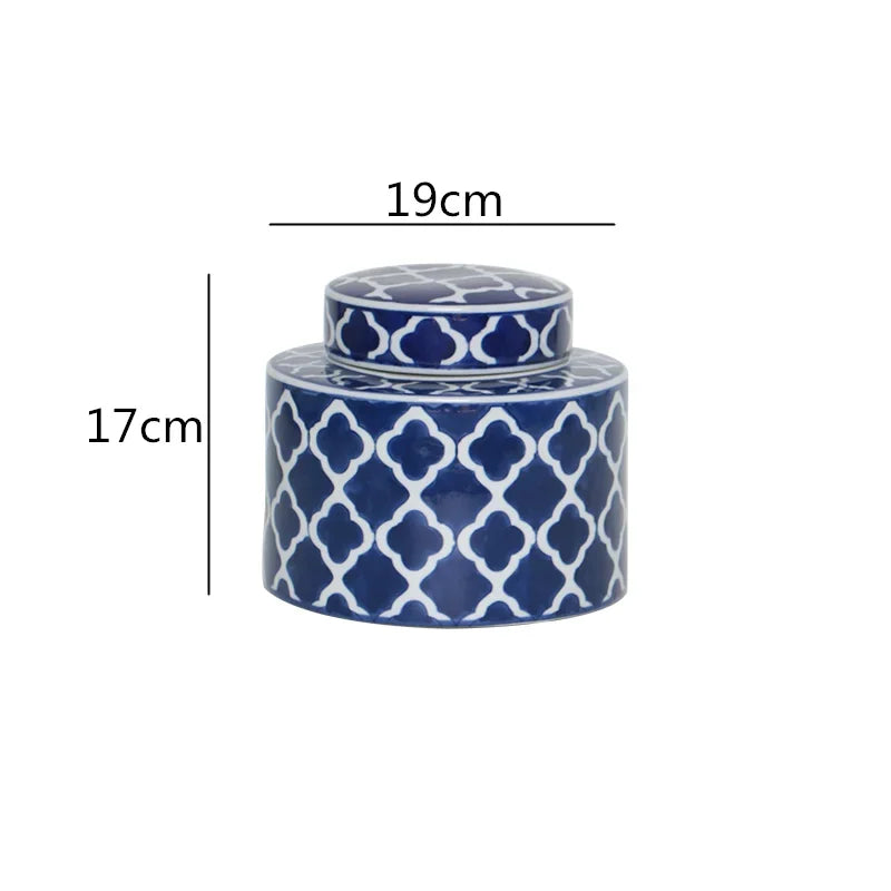 Afralia™ Chinese Retro Ceramics Golden Vase with Cover for Home Décor and Organization