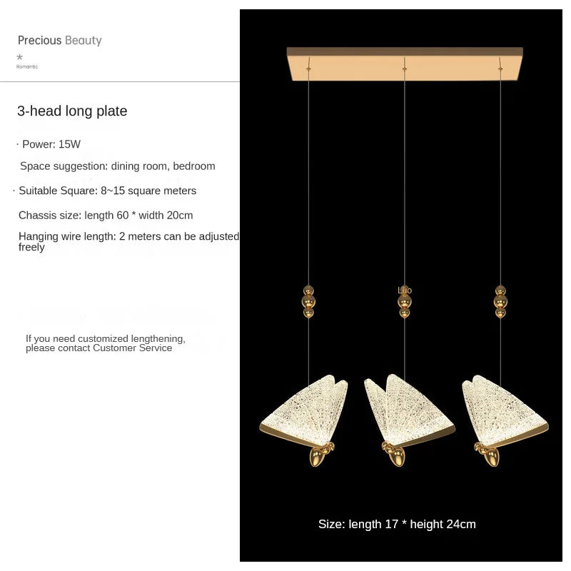 Afralia™ Butterfly Pendant Lamps: Modern Luxury Staircase Bedroom Decor Fixtures