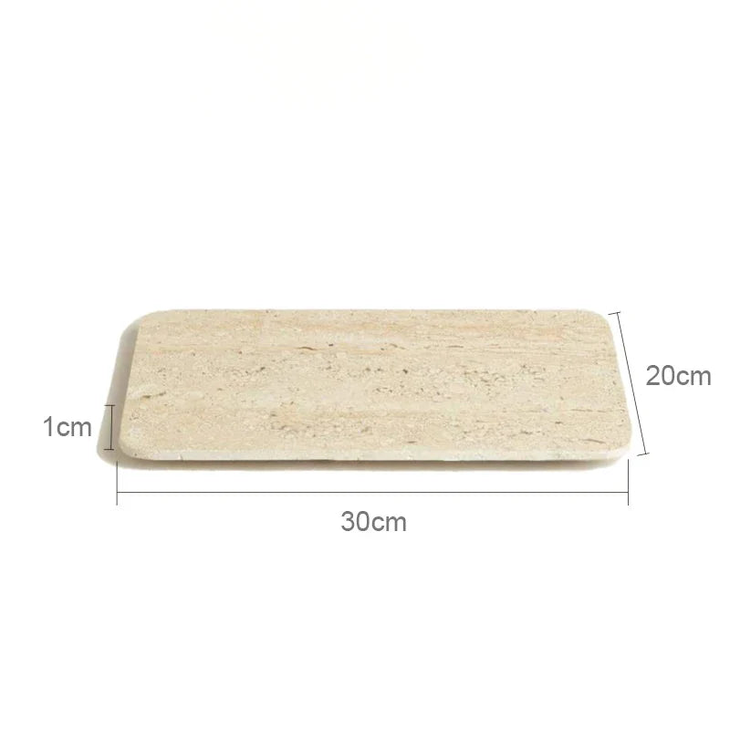 Afralia™ Marble Tray for Vanity, Dresser, Kitchen Sink- Organizer for Soap, Candle, Perfume