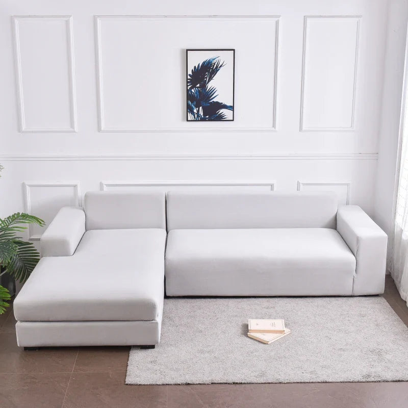 Afralia™ Soft Elastic Sofa Cover: Stretch Spandex Slipcover in Solid Color
