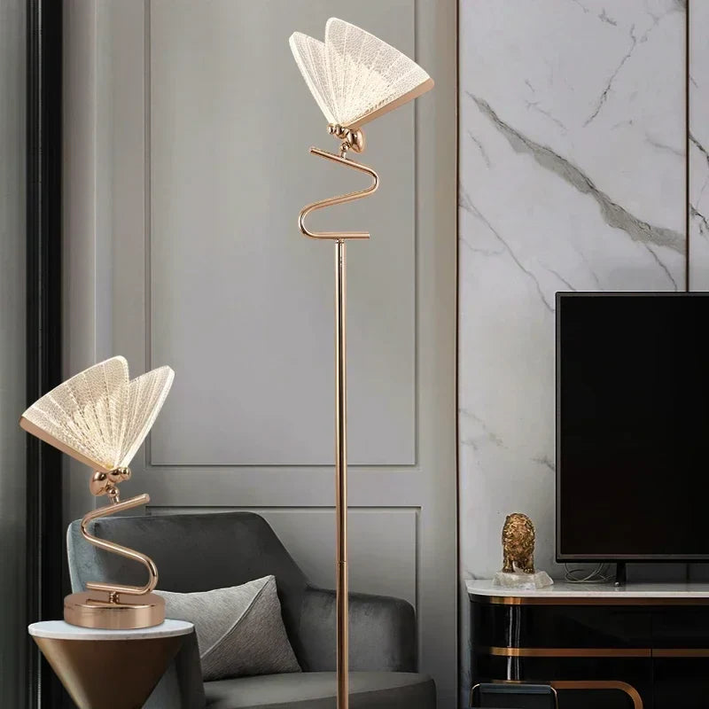 Afralia™ Butterfly Floor Lamp: Luxury Iron Art Decorative Lighting for Home Living Room