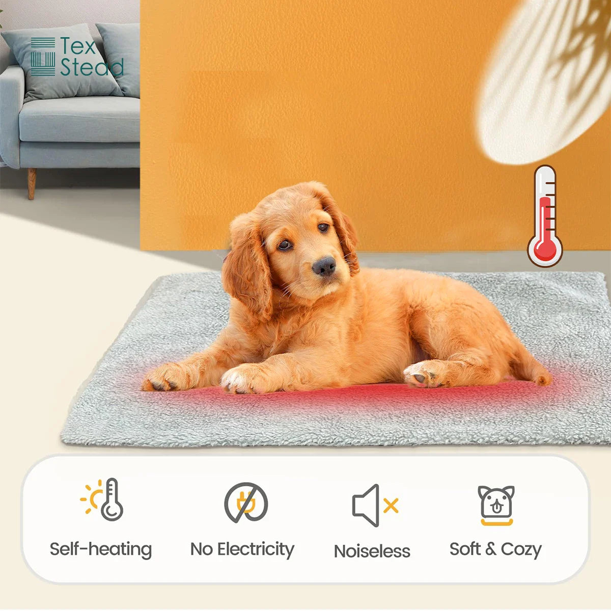 Afralia™ Self Heating Cat Dog Pet Bed Mat Extra Warm Thermal Pad