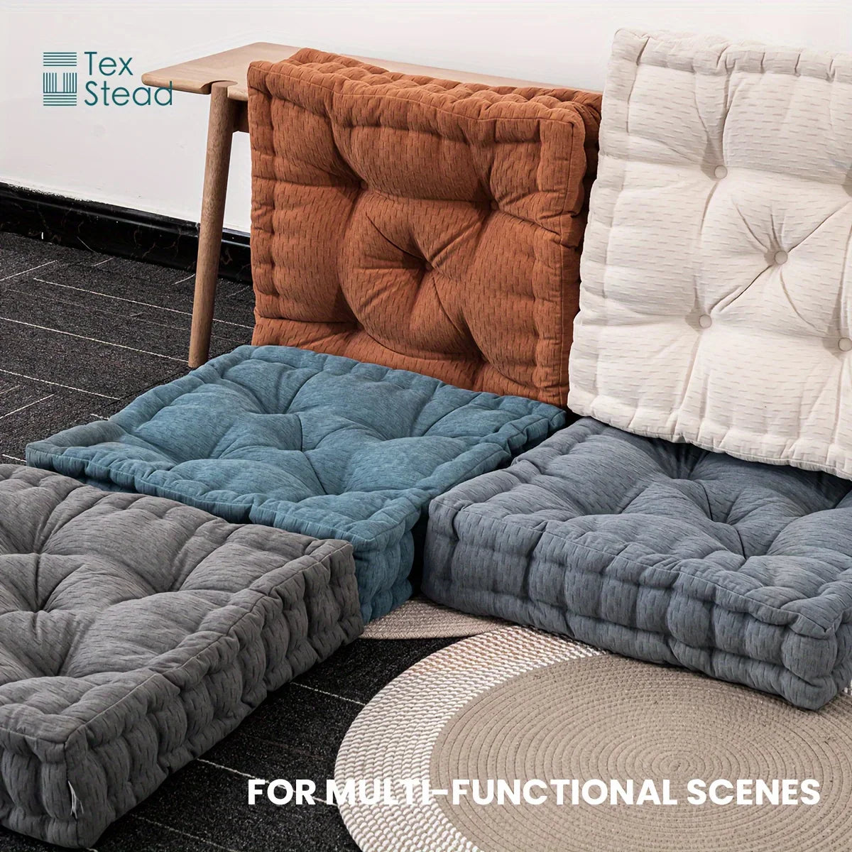 Afralia™ Chenille Tufted Large Pillows Seating Cushions for Meditation Yoga Living Room