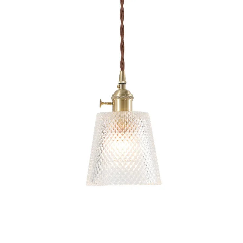 Afralia™ Nordic Style Copper Glass LED Pendant Lights for Living Dining Room
