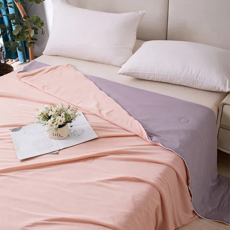 Afralia™ Double Side Ice Cream Air Conditioning Quilt: Soft, Breathable, Machine Washable Summer Blanket