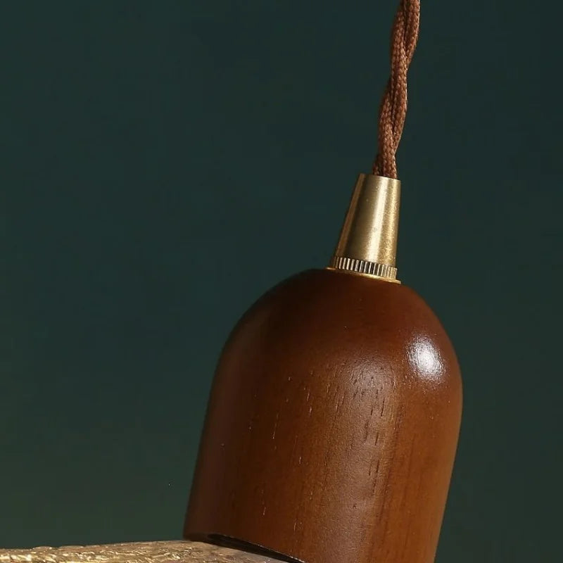 Afralia™ Japanese Style Copper Glass Chandelier Pendant Lights for Living Room Bedroom Bar