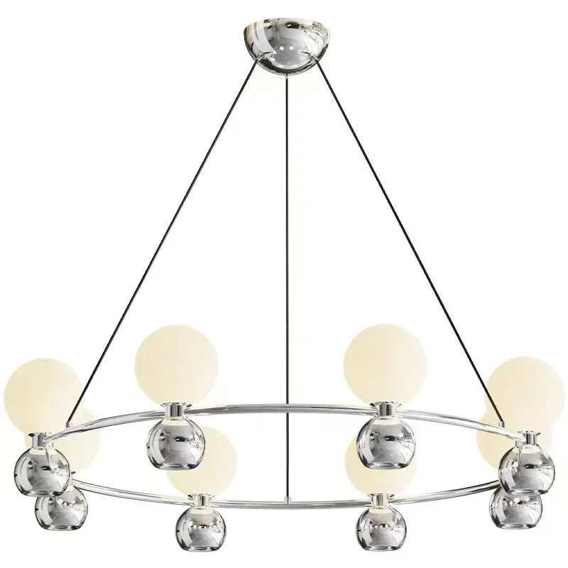 Afralia™ Cream Nordic Pendant Chandelier for Living Room, Bedroom, and Dining Room