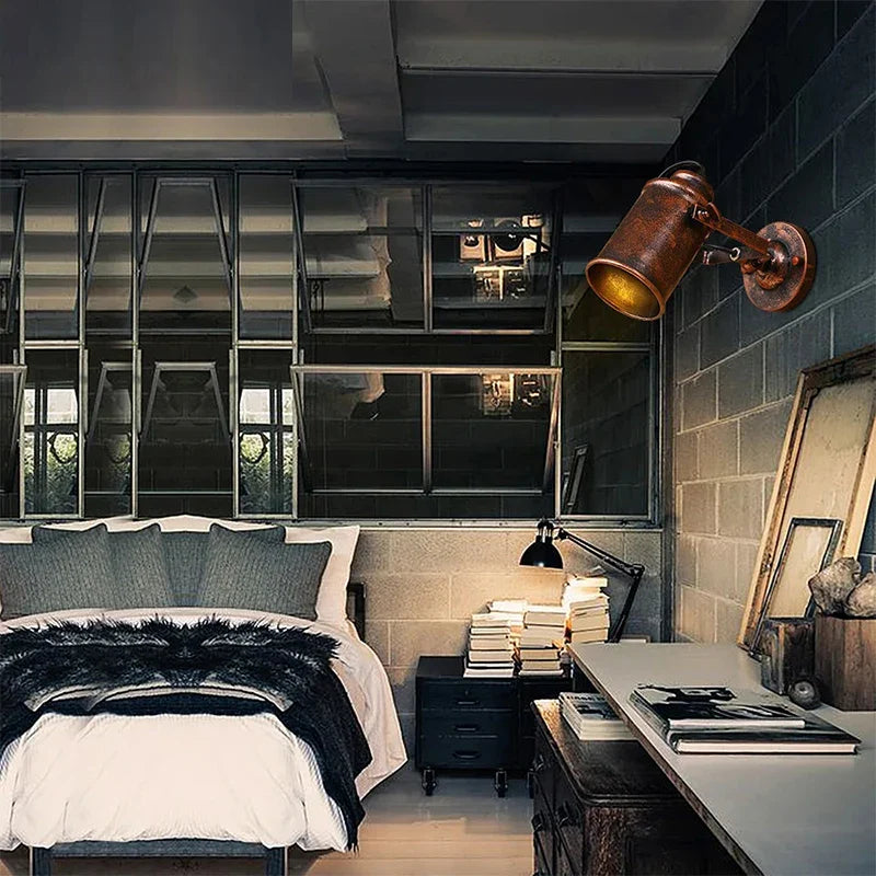 Afralia™ Industrial Style E27 Wall Lamp for Home Decor Retro Vintage Lighting Fixtures