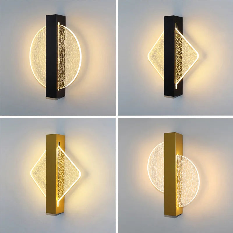 Afralia™ Modern Acrylic LED Wall Lamp Sconce Light for Living Room Bedroom Stair Decor