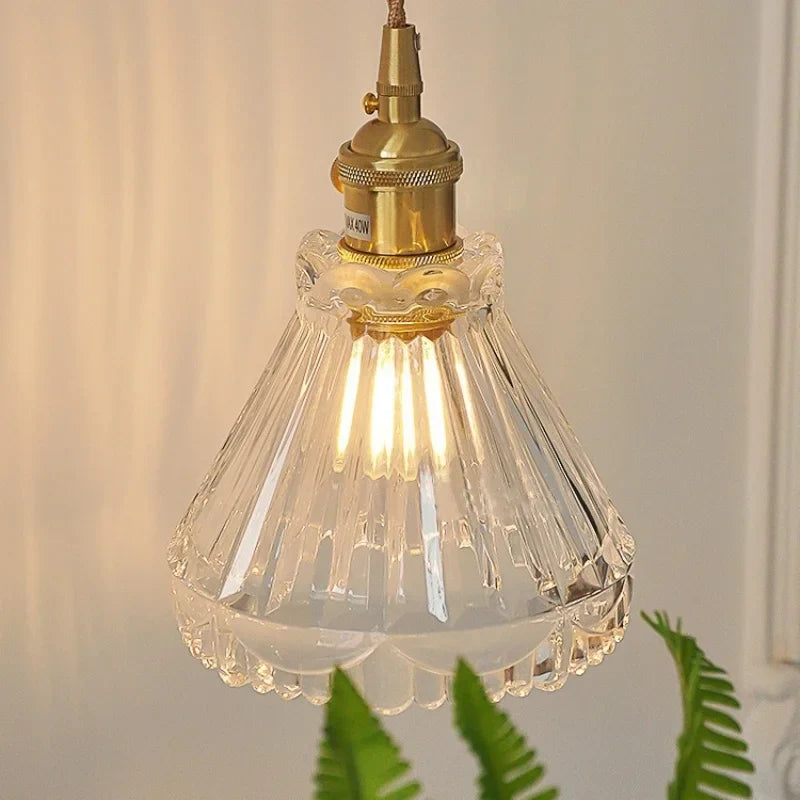 Afralia™ Nordic Glass Wall Lights LED Sconce Pull Chain Switch Adjustable Wire Bedside Lamp