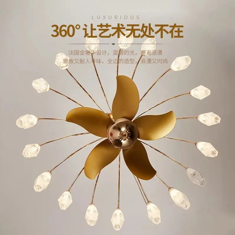 Afralia™ Ceiling Fan Lights with LED, Modern Indoor Lighting for Living Room, Bedroom, Dining Room