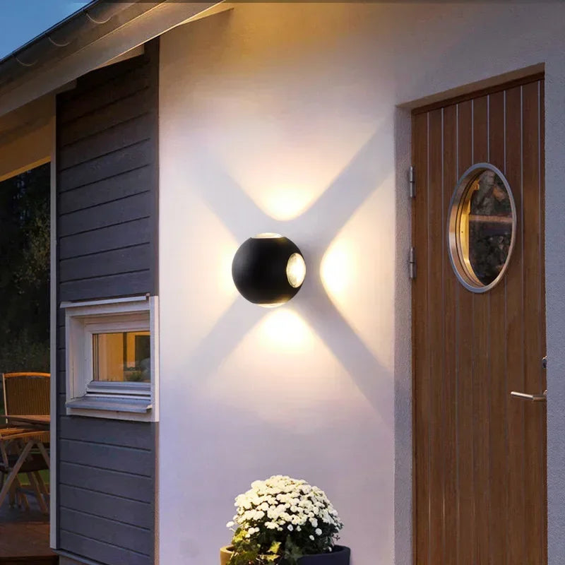 Afralia™ Round LED Outdoor Wall Lamp for Porch and Walkway