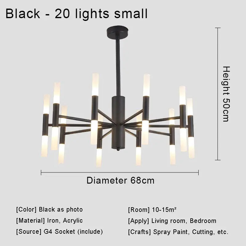 Afralia™ Nordic Design Living Room Chandelier LED Light Fixture for Kitchen Bedroom Dining Decor