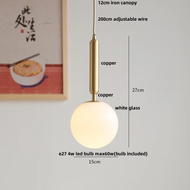 Afralia™ Ceramic Walnut Pendant Light with LED, Adjustable Hanging Lamp