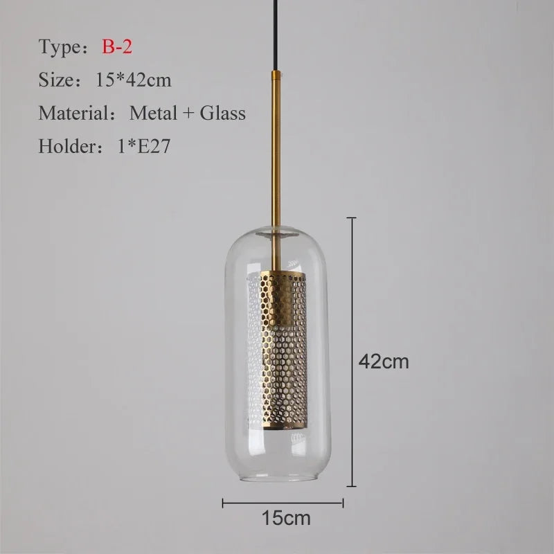 Afralia™ Nordic Glass Pendant Light for Kitchen Coffee Bar Dining