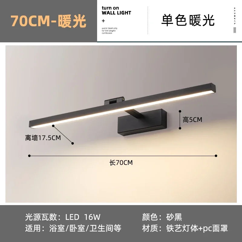 Afralia™ Stainless Steel Acrylic LED Mirror Light for Home, Club, KTV - Various Sizes