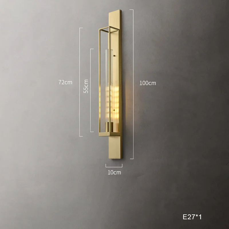 Afralia™ Modern Bronze Black Brass Wall Lamp Home Decor Bedside Lighting