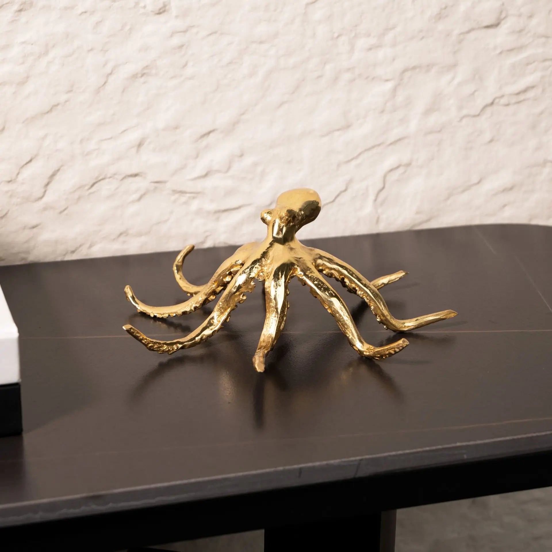Afralia™ Golden Octopus Metal Sculpture - Home Decor Figurine