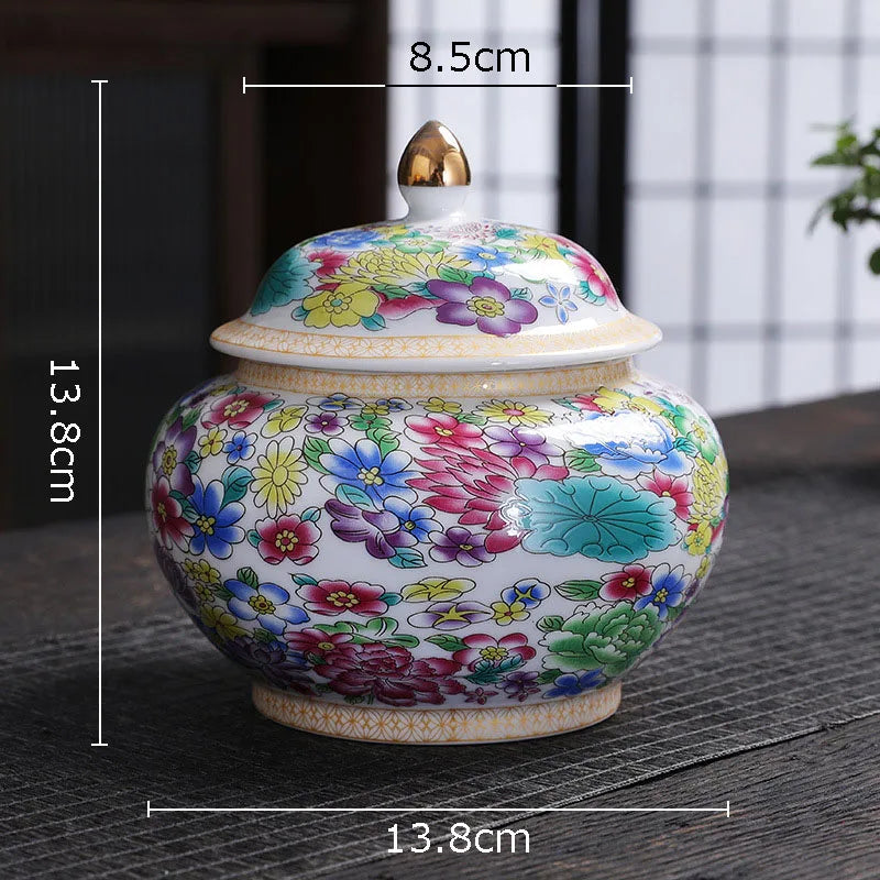 Afralia™ Porcelain Tea Canister: Sealed Ceramic Tea Caddy for Storage and Decoration