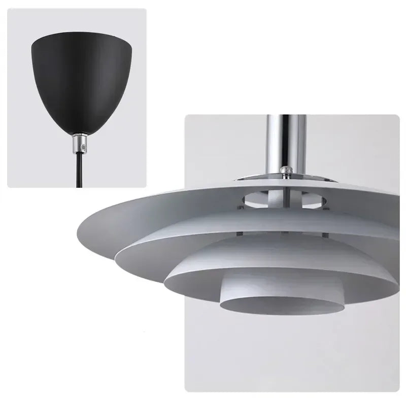 Afralia™ Nordic Saucer LED Chandelier: Stylish Home Decor Pendant Lighting for Dining Room, Kitchen, and Bar