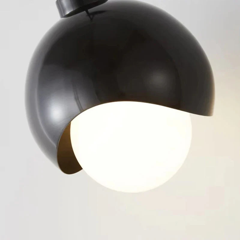 Afralia™ Nordic Brass Glass Ball Wall Light - Black Sconce Lamp for Bedroom, Living Room, Aisle