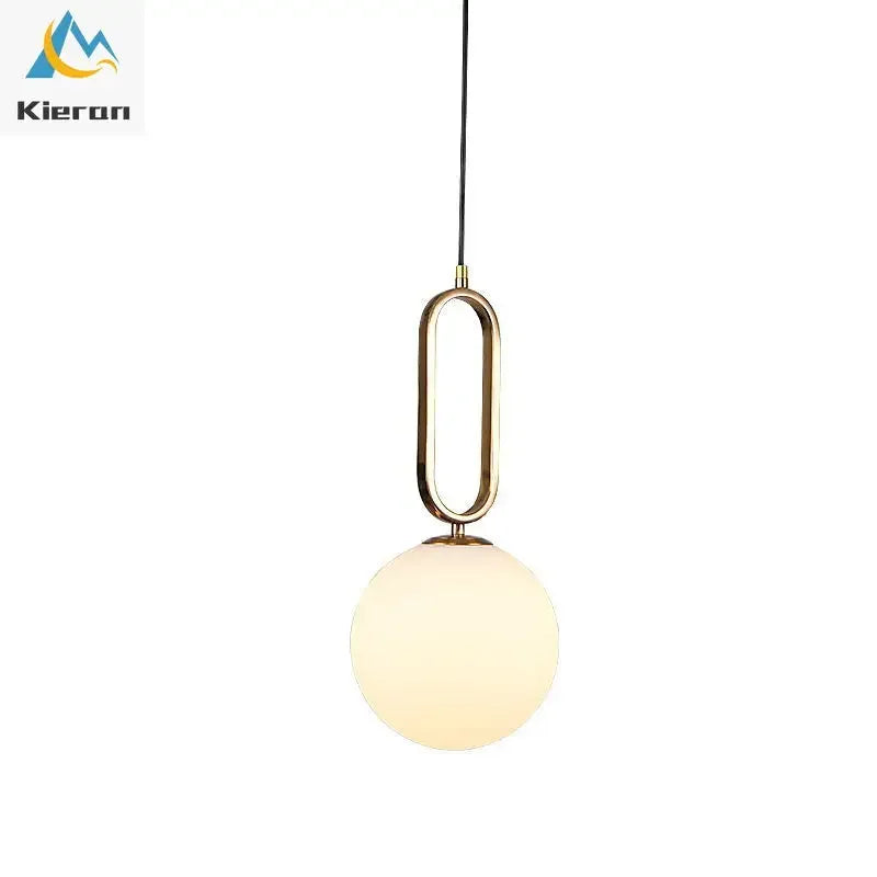 Afralia™ Glass Ball LED Chandelier for Bedroom, Living Room & Restaurant