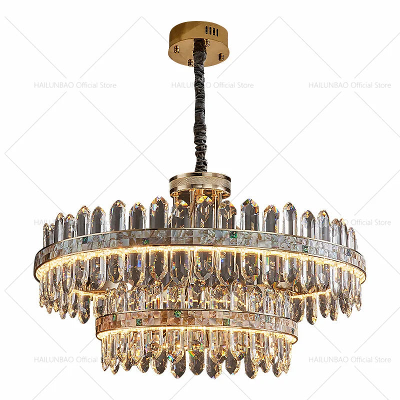 Afralia™ Crystal Chandelier: Modern Luxury for Living Room, Dining Room, Bedroom