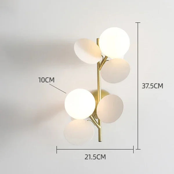 Afralia™ Nordic Glass Ball Sconce G9 Light for Elegant Living Room & Bedroom Decor