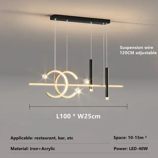 Afralia™ Nordic LED Chandelier for Home Kitchen Bedroom Living Room Cafe Study Lighting