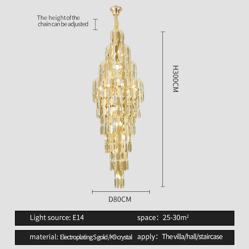 Afralia™ Crystal Chandelier for Modern European Style Living Rooms