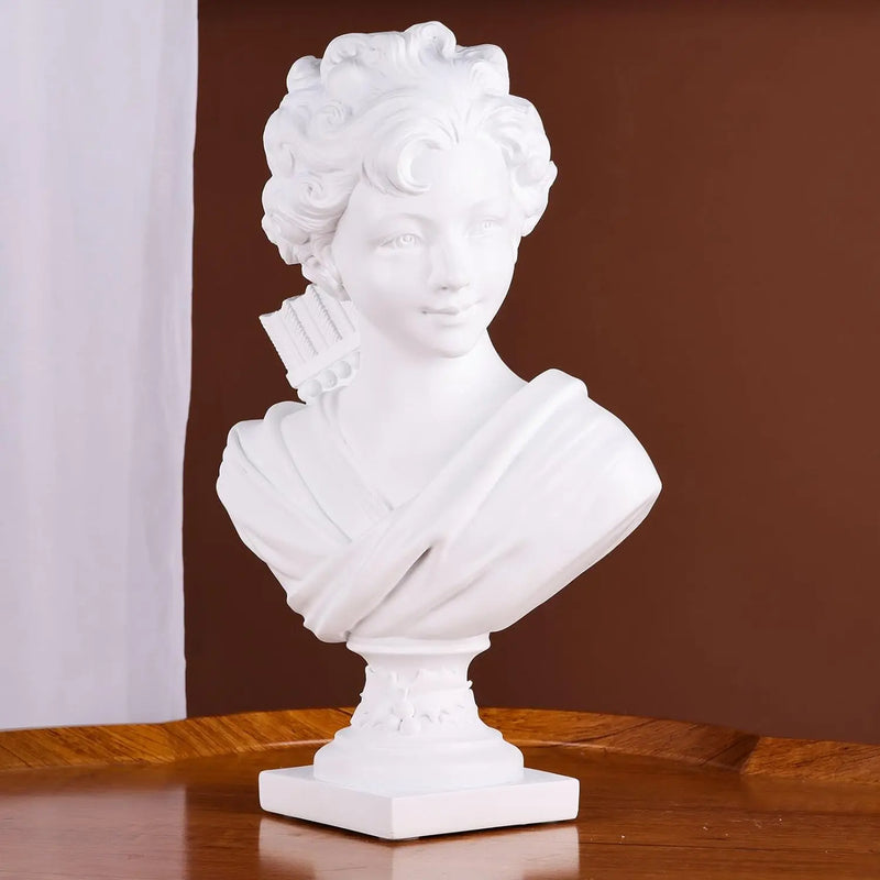 Afralia™ 12.2" Cupid Statue Plaster Sculpture for Painting Practice and Home Decor