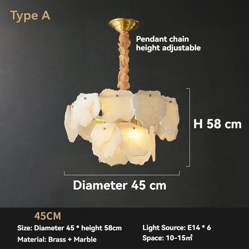 Afralia™ Nordic Marble LED Pendant Light: Modern Round Chandelier Ceiling Lighting for Living Room, Dining Room, Bedroom