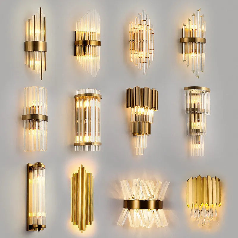 Afralia™ Crystal Modern Wall Sconce Lamp for Bedroom & Living Room