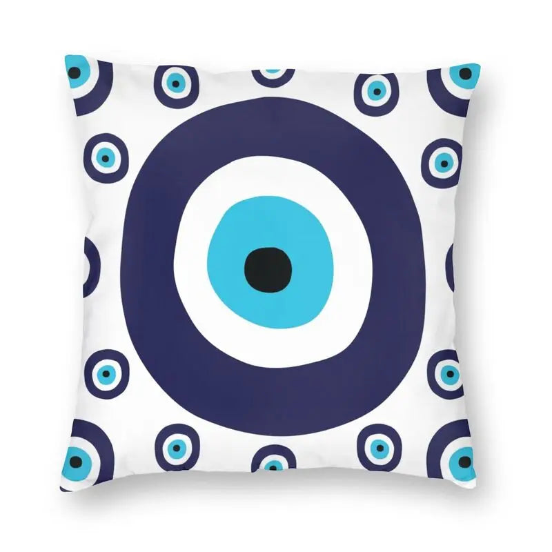 Afralia™ Evil Eye Black Art Cushion Cover - Mysterious Spirit Pillowcase