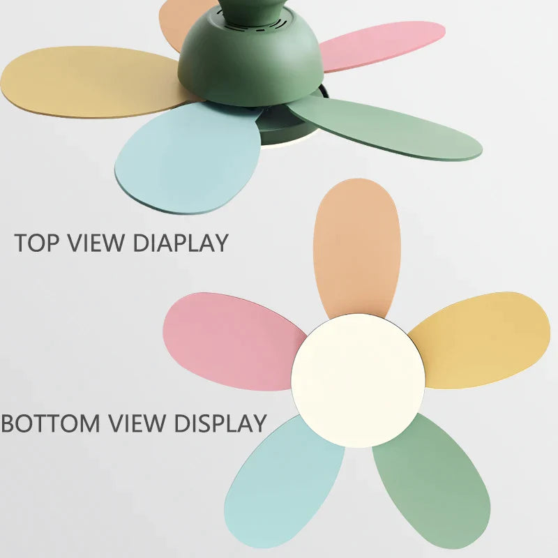 Afralia™ Modern Ceiling Fan Light with Control, Low Floor 110V 220V