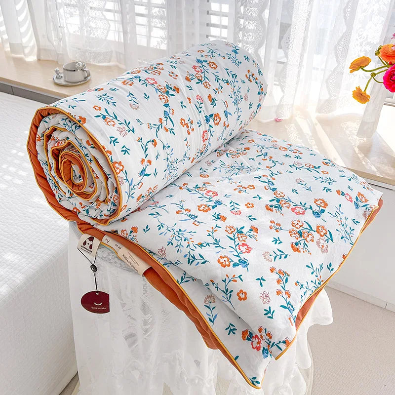 Afralia™ Double Layered Soya Fibre Filling Quilt: Soft, Breathable, Grade A Maternal and Child Comforter