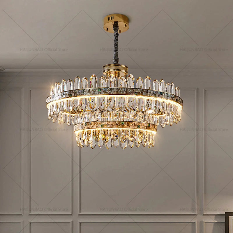 Afralia™ Crystal Chandelier: Modern Luxury for Living Room, Dining Room, Bedroom